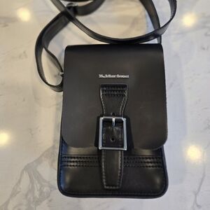 NWOT. Dr. Martens Small Black Leather Crossbody Phone Bag